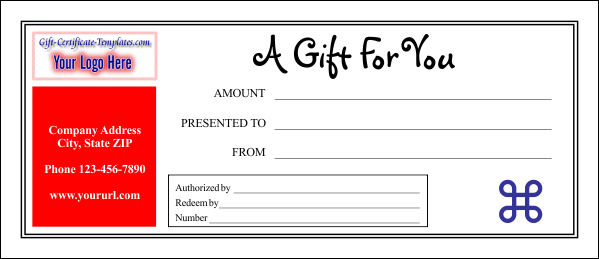 Gift Certificate Template 2