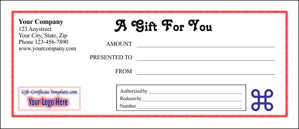 Gift Certificate Template 3